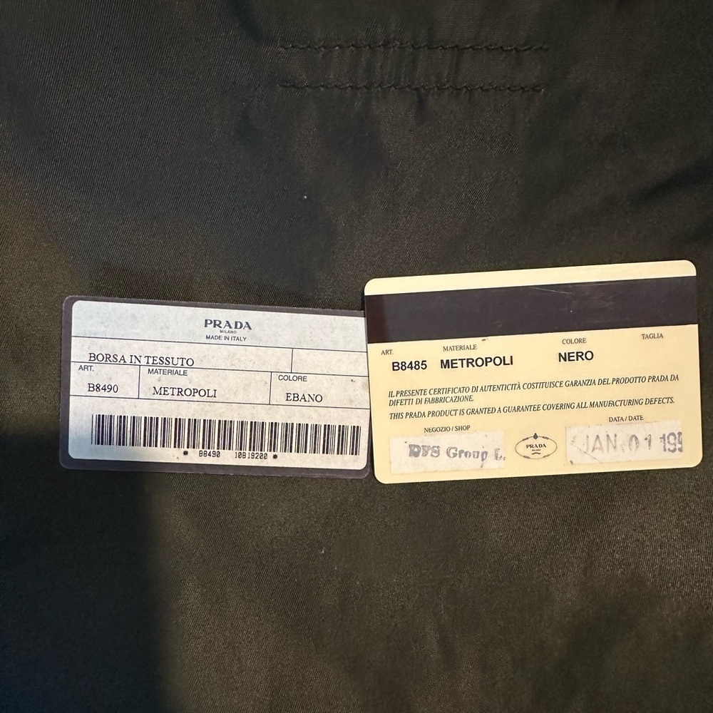 Green Prada Nylon Tote Bag w/ Authentication Card - Picture 10 of 11